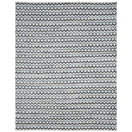 Safavieh Montauk Medium Rectangle Area Rug Ivory Blue & Black - 6 x 9 ft. MTK120A-6